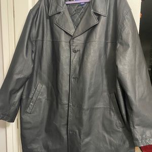 Mens 3XLT  Leather Coat
